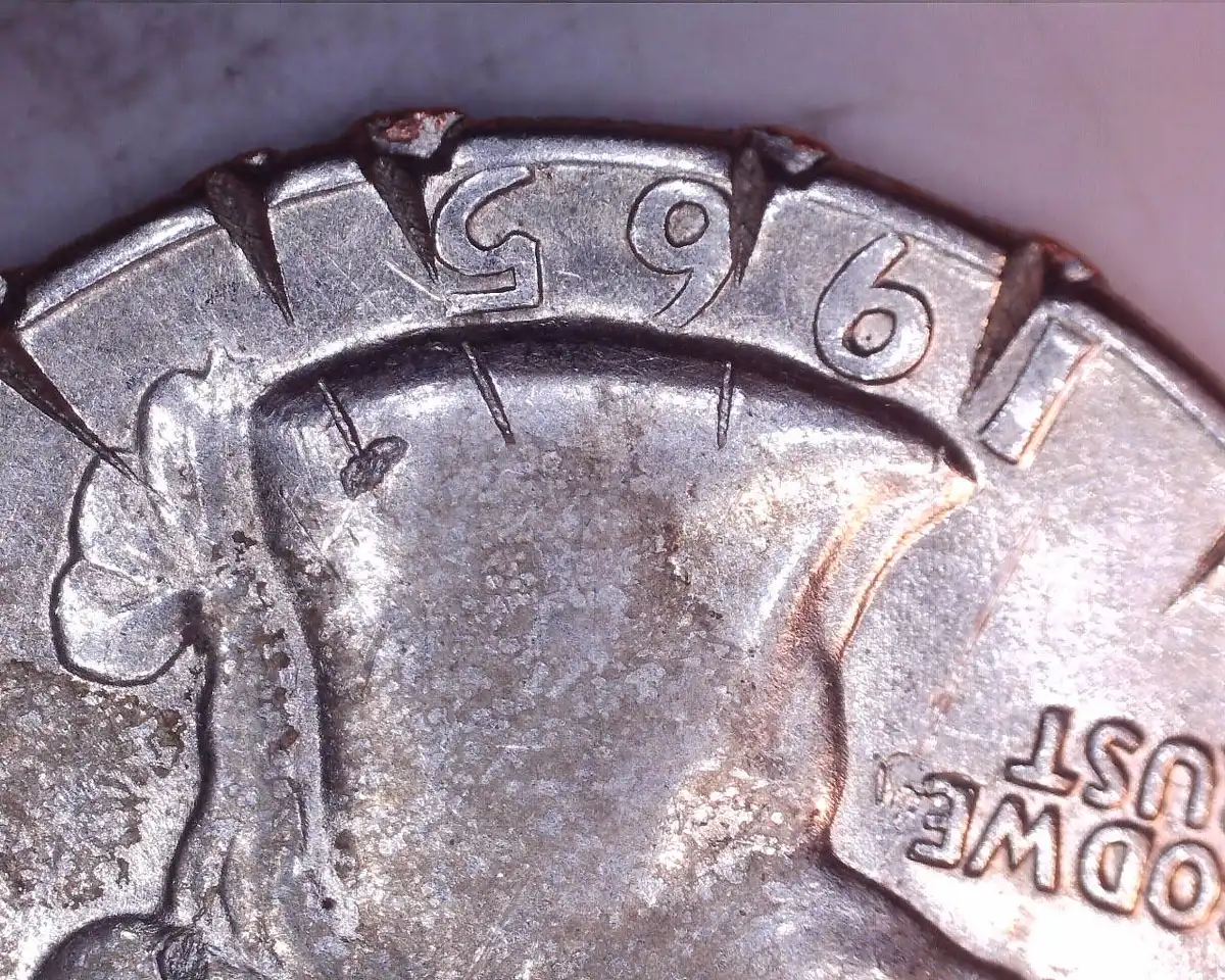 1965-Quarter--Is-This-A-Real-Mint-Error-Or-Damage-Outside?