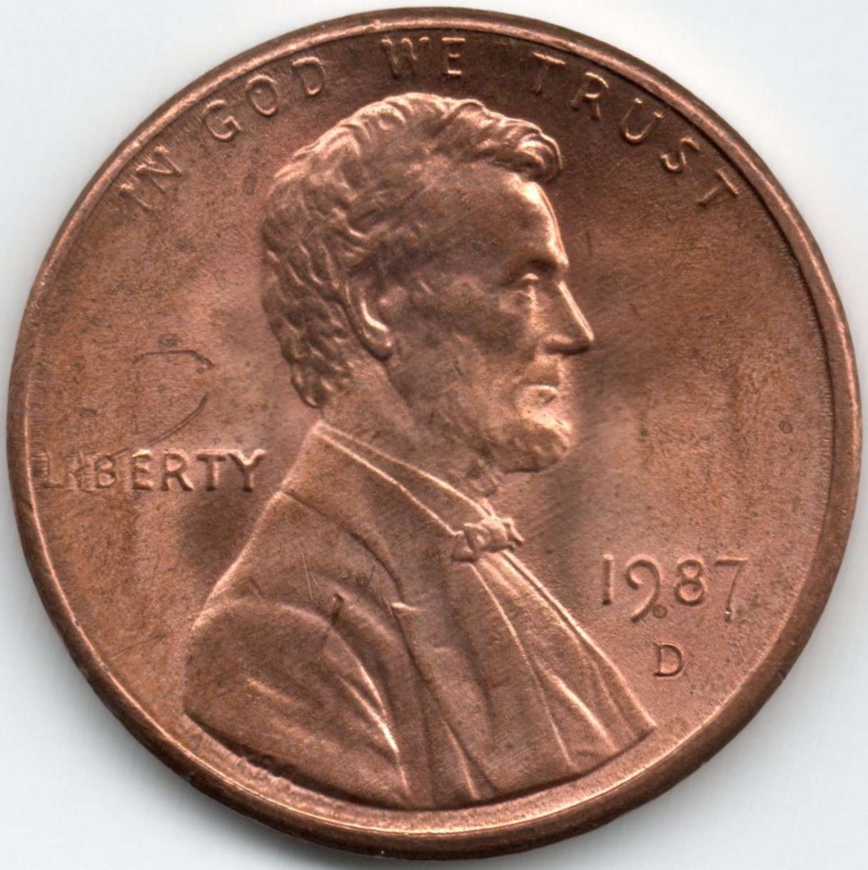 Question?-Is-This-1987-Cent-Struck-Through-Grease