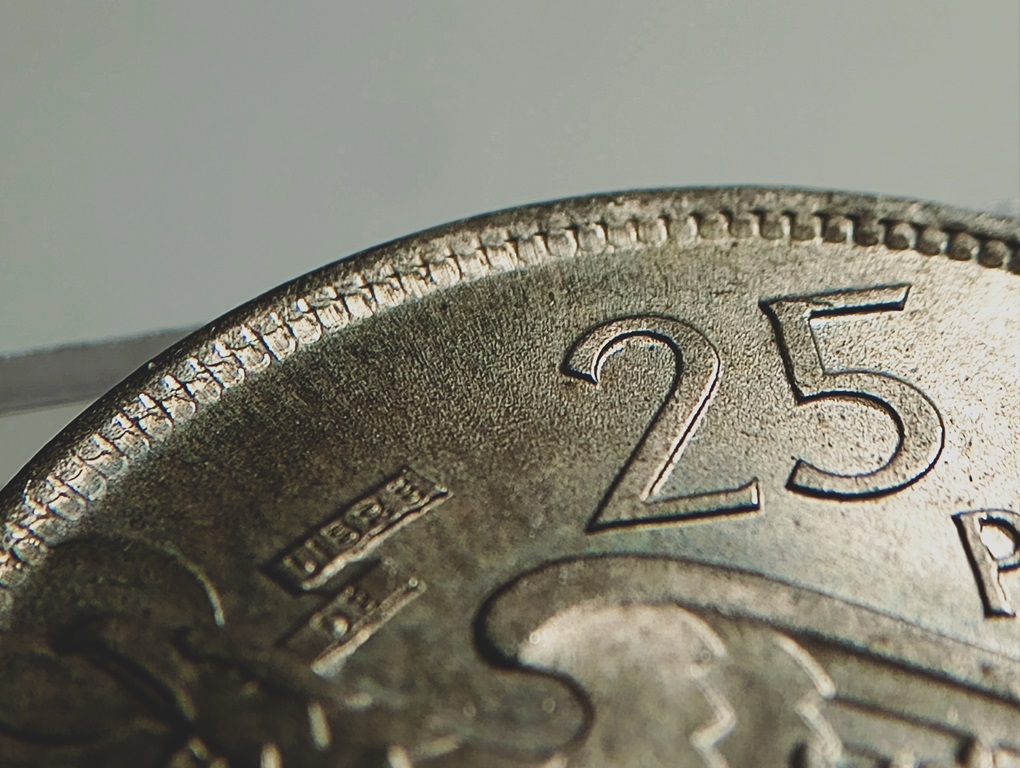 1968-Spain-25-Pesetas-Extreme-Finning-And-More