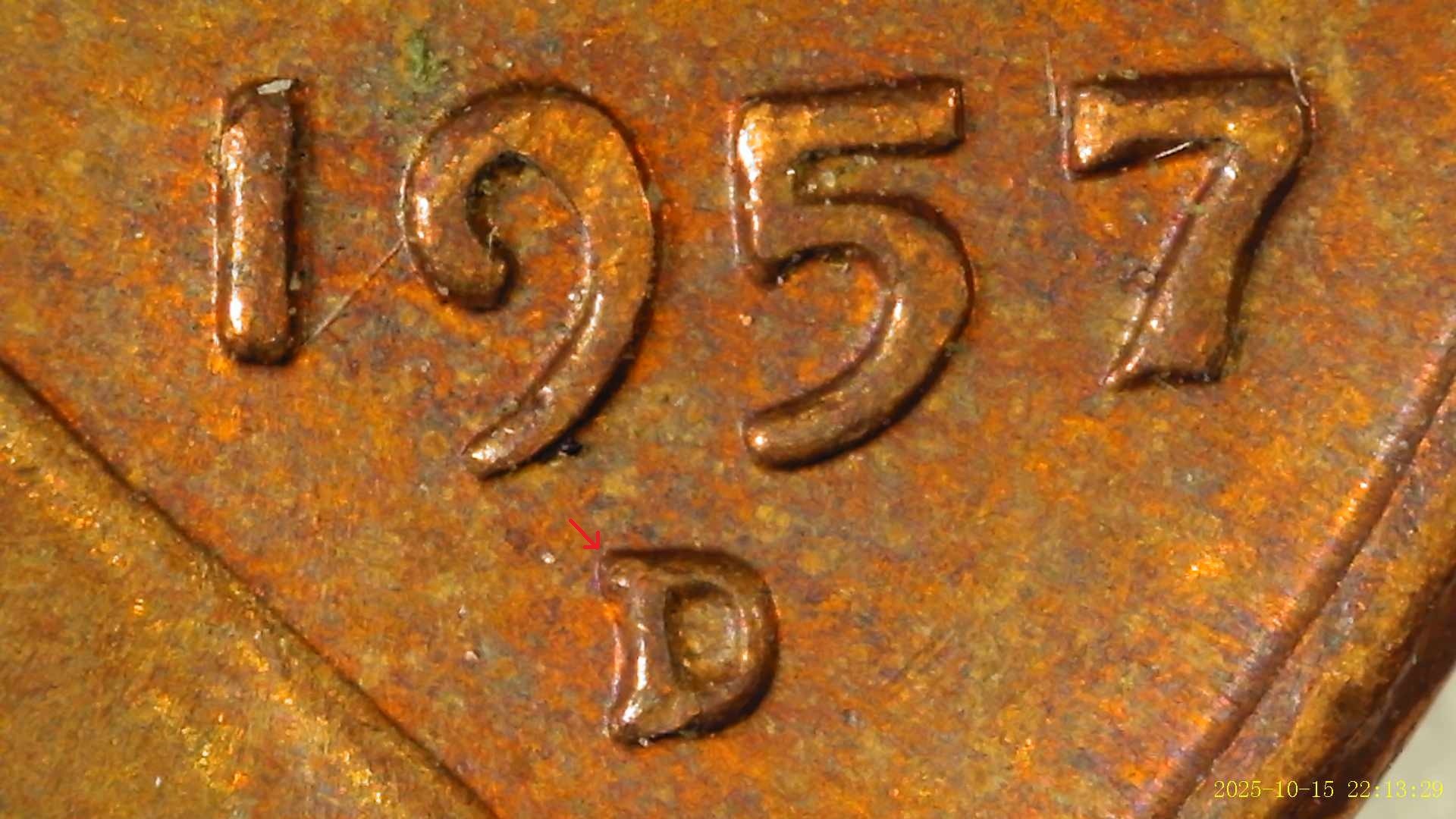 1957-D-LWC-RPM-Strong-Reverse-Die-Clash-&-Odd-Features