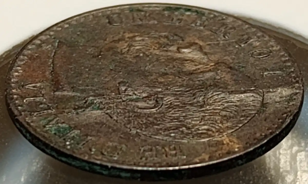 1895-R-Italy---1-Centesimo-W/Impact-Induced-Bi-Level-Radial-Die-Crack