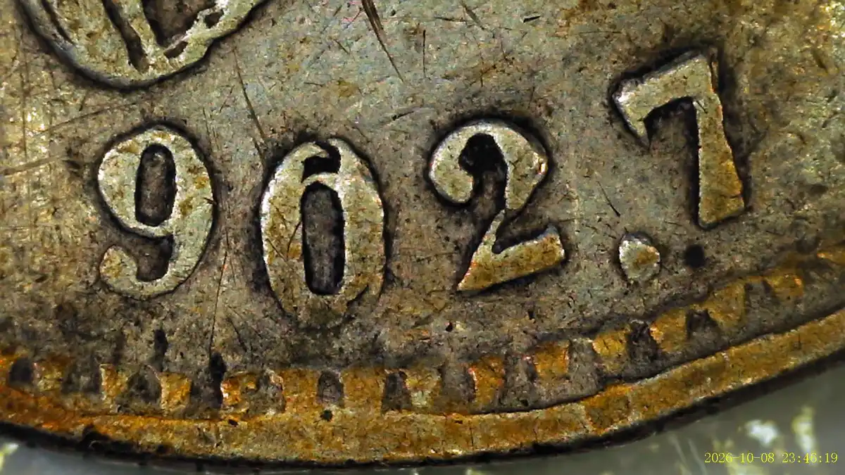 1885-Zs-Mexico---25-Centavos-W/Arcing-Die-Crack,-Tilted-&-Re-Punched-Reverse-Die