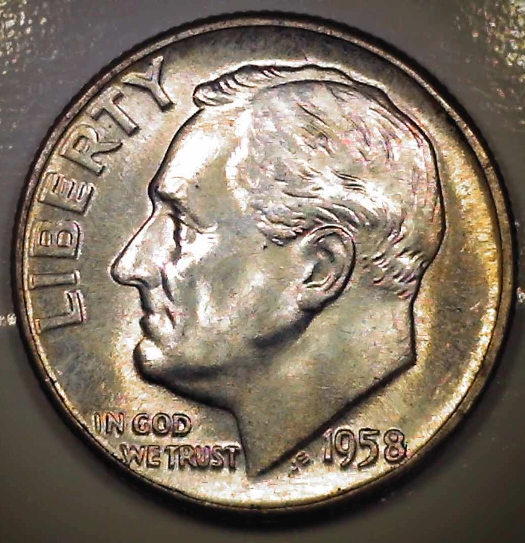 1958-Roosevelt-Dime-Spike-Head-Die-Crack-And-Mis-Aligned-Die-Clash?