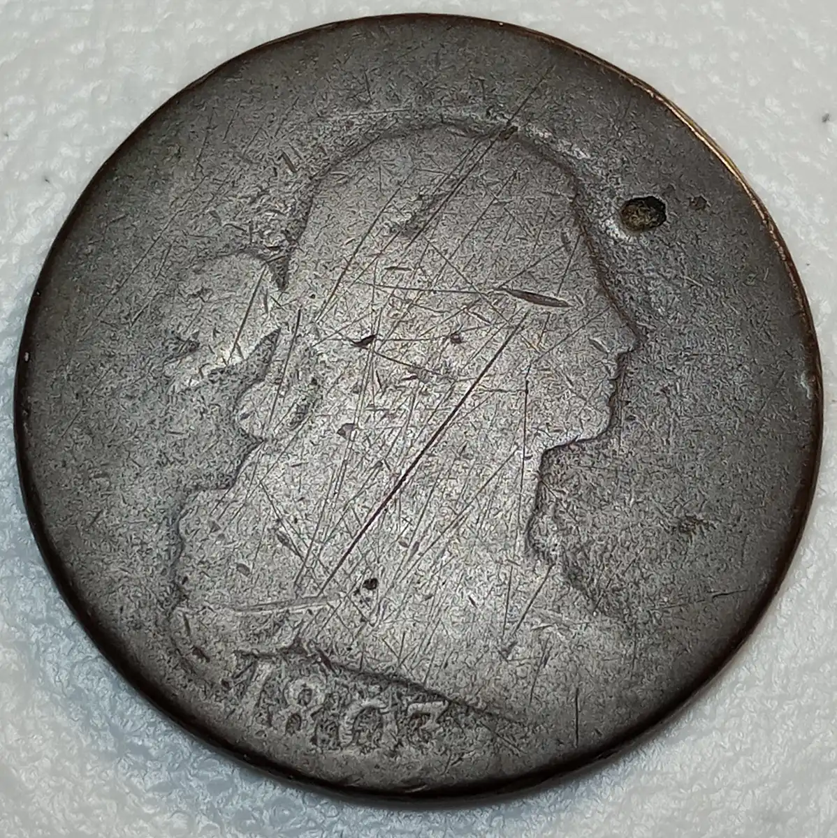 1803-Draped-Bust-Cent-S-263,-Small/Small-Lowball