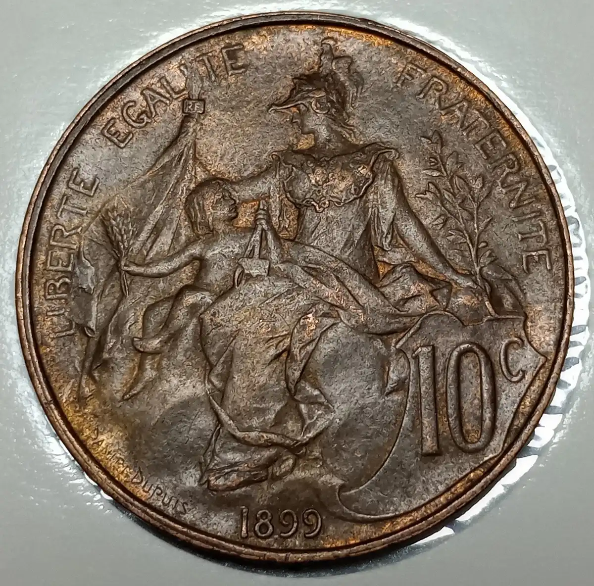 1899-France-10-Centimes-For-Grading