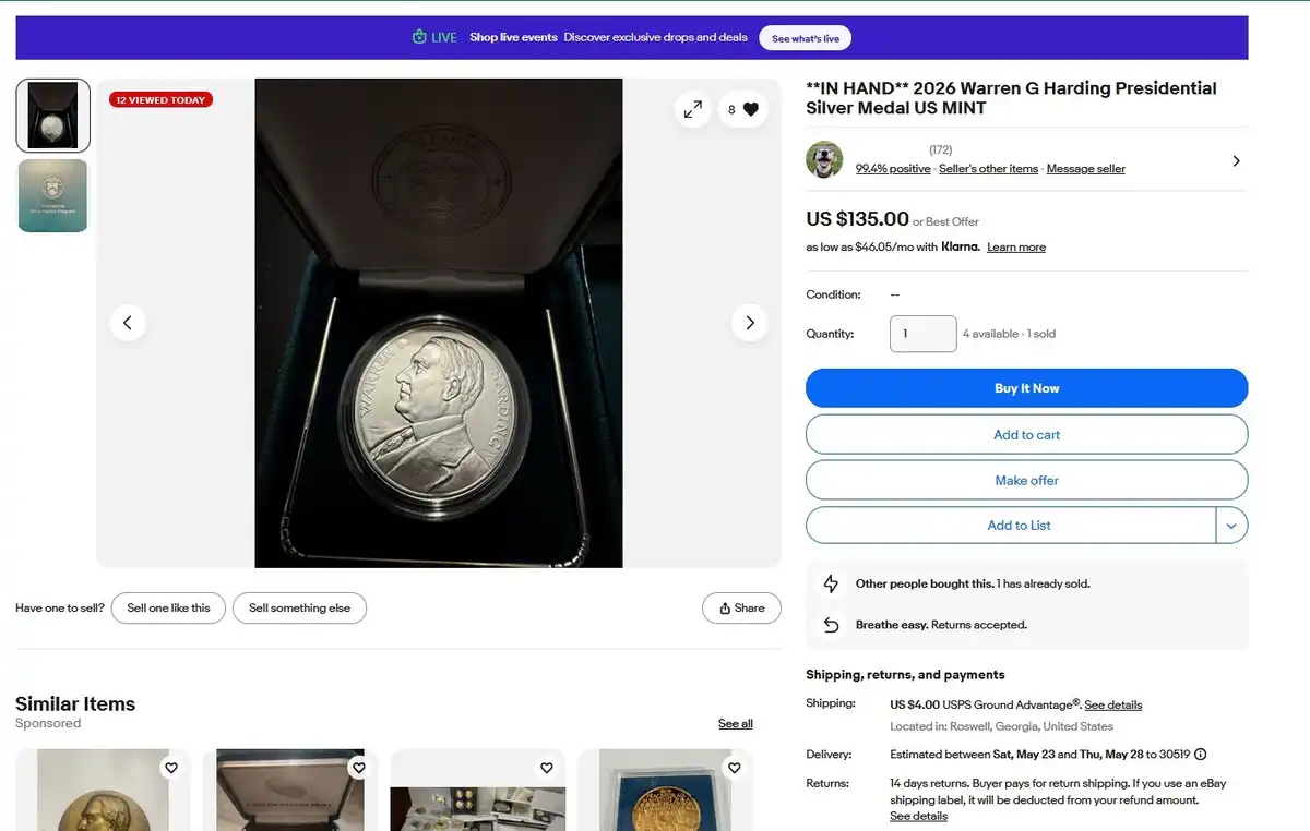 Warren-G-Harding-Presidential-Medal