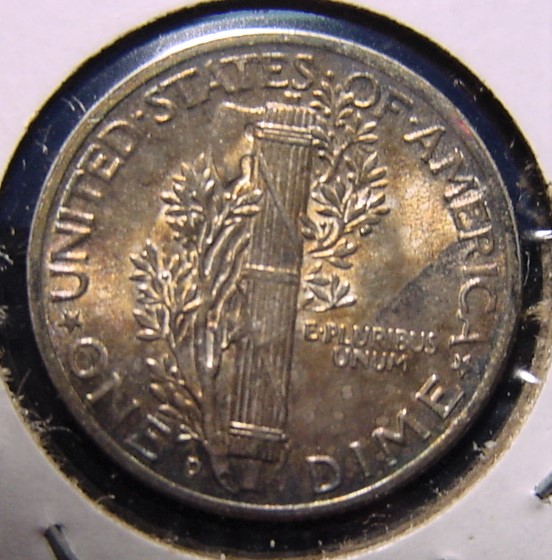 1945-D-Mercury-Dime-Toned-,-Help-On-Full-Bands-,-Need-Grade-From-CCF