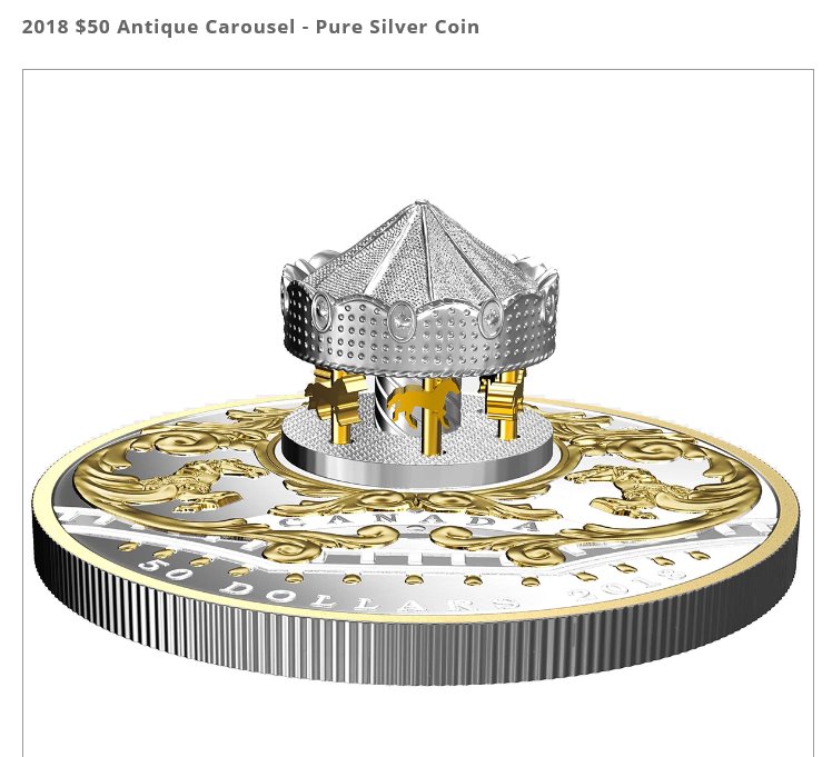 2018-Antique-Carousel,-Release-On-May-16th,-6-Oz,-$749.95,-Mintage-1000-Pcs