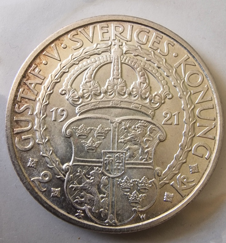 1921-2-Kronor--Commemorative-For-Grading-For-Fun