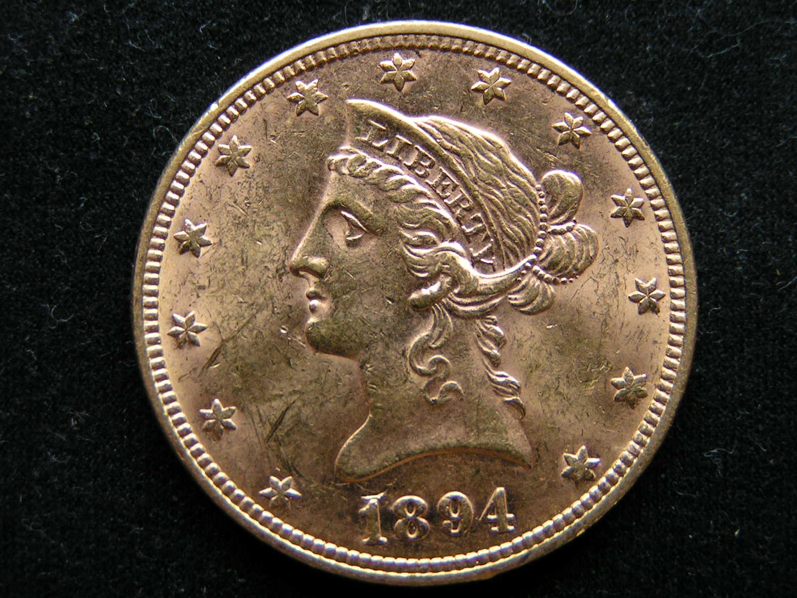 Gold-Type-Set-$1-1853,-$1-1856,-$2.50-1903,-$5-1907,-$10-1894,-$20-1907-D