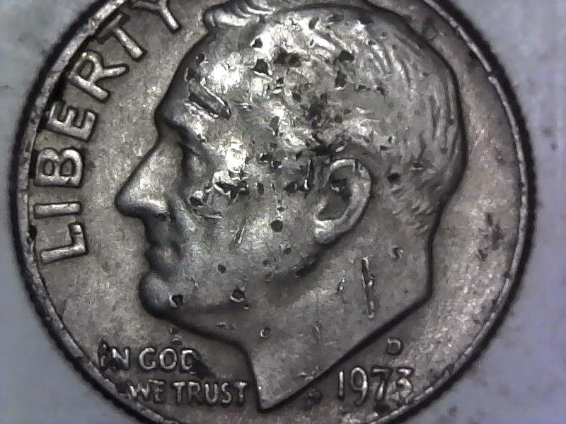 Coins-With-Face-Damage-1973-D-Dime