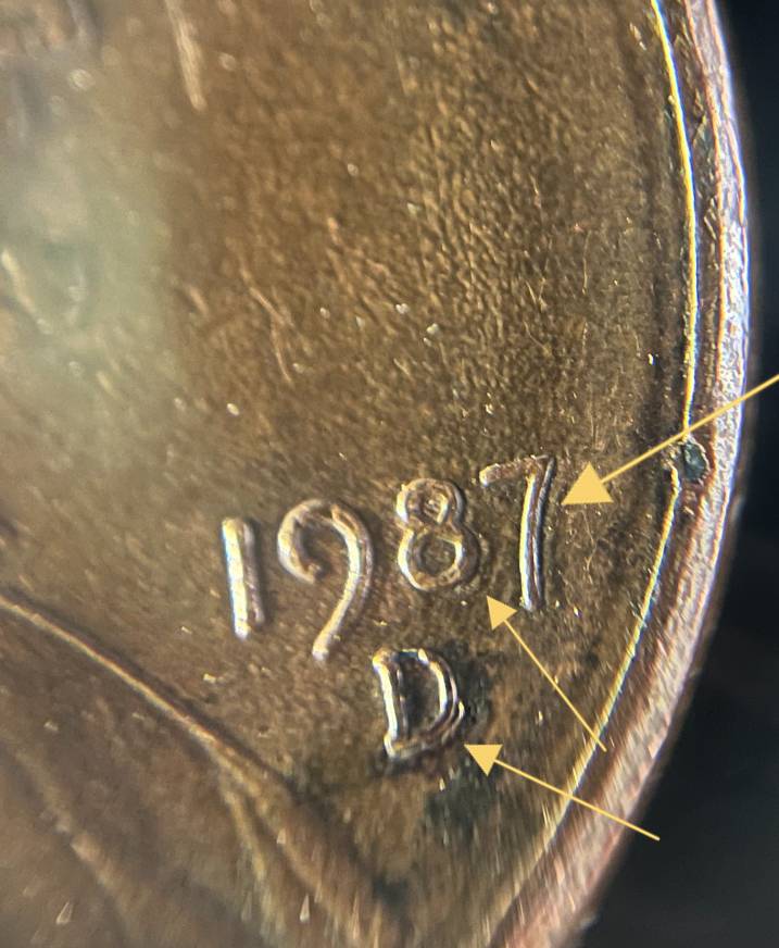 1987-D-Penny.--Doubling-On-
