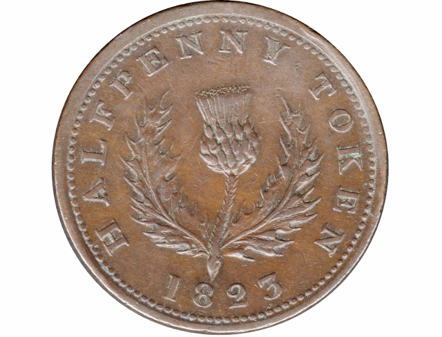 1823-Nova-Scotia-Halfpenny-Token-For-Grading-Please