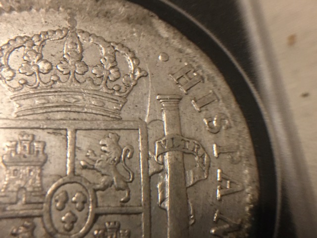 8-Reales-1805-Carlos-Iv,-Clash-Die