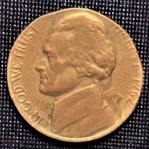 Jefferson-Nickel-On-Penny/Copper-Planchet