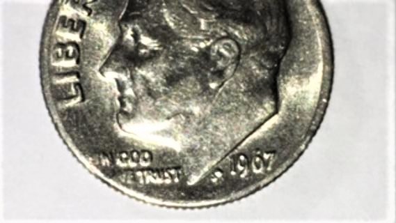 1967-Dime.--Is-This-An-Uncentered-Strike-Or-A-Misaligned-Die?
