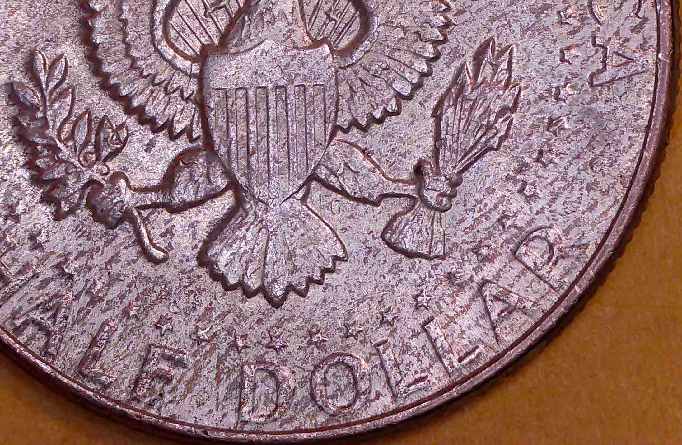 1964-Kennedy-Half-Dollar,-PDm-Staining-Or-Resurfaced-Die?