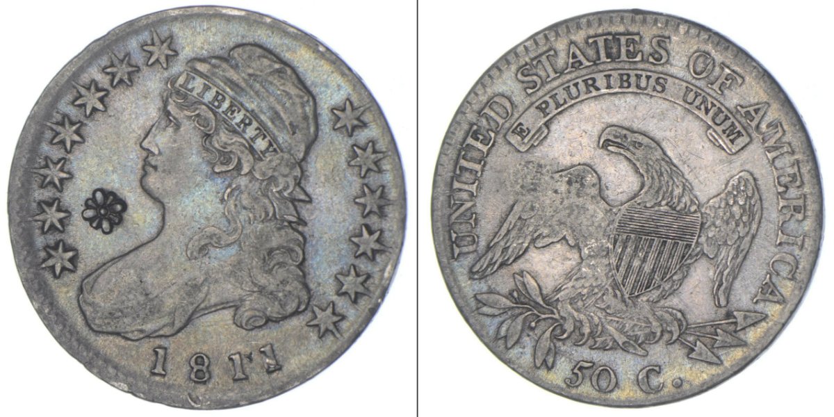 1811-Capped-Bust-Half-Dollar-With-Chopmark?