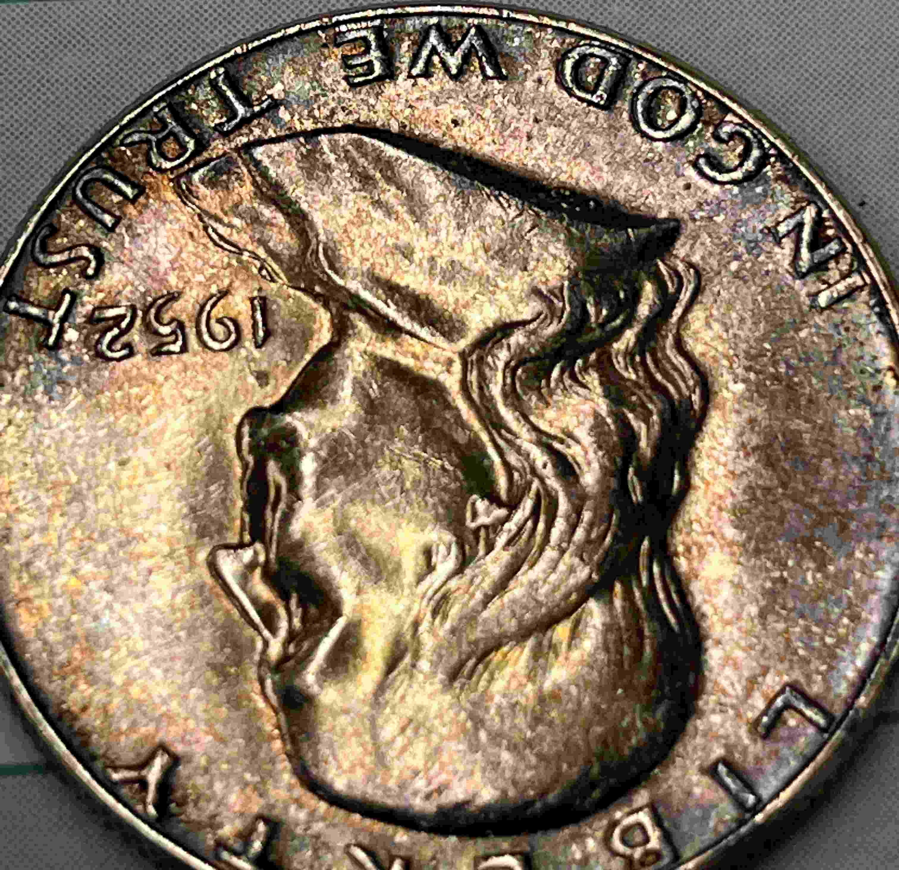 1952-P-Franklin-Half-Dollar-With-Toning