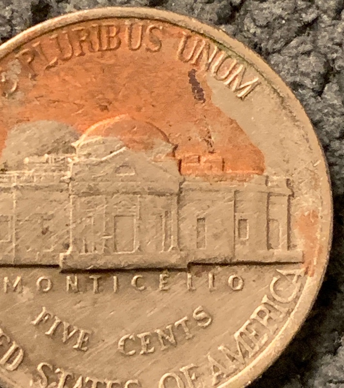 1988-P-Jefferson-Nickel-Error?-Copper-And-Black-And-Clad