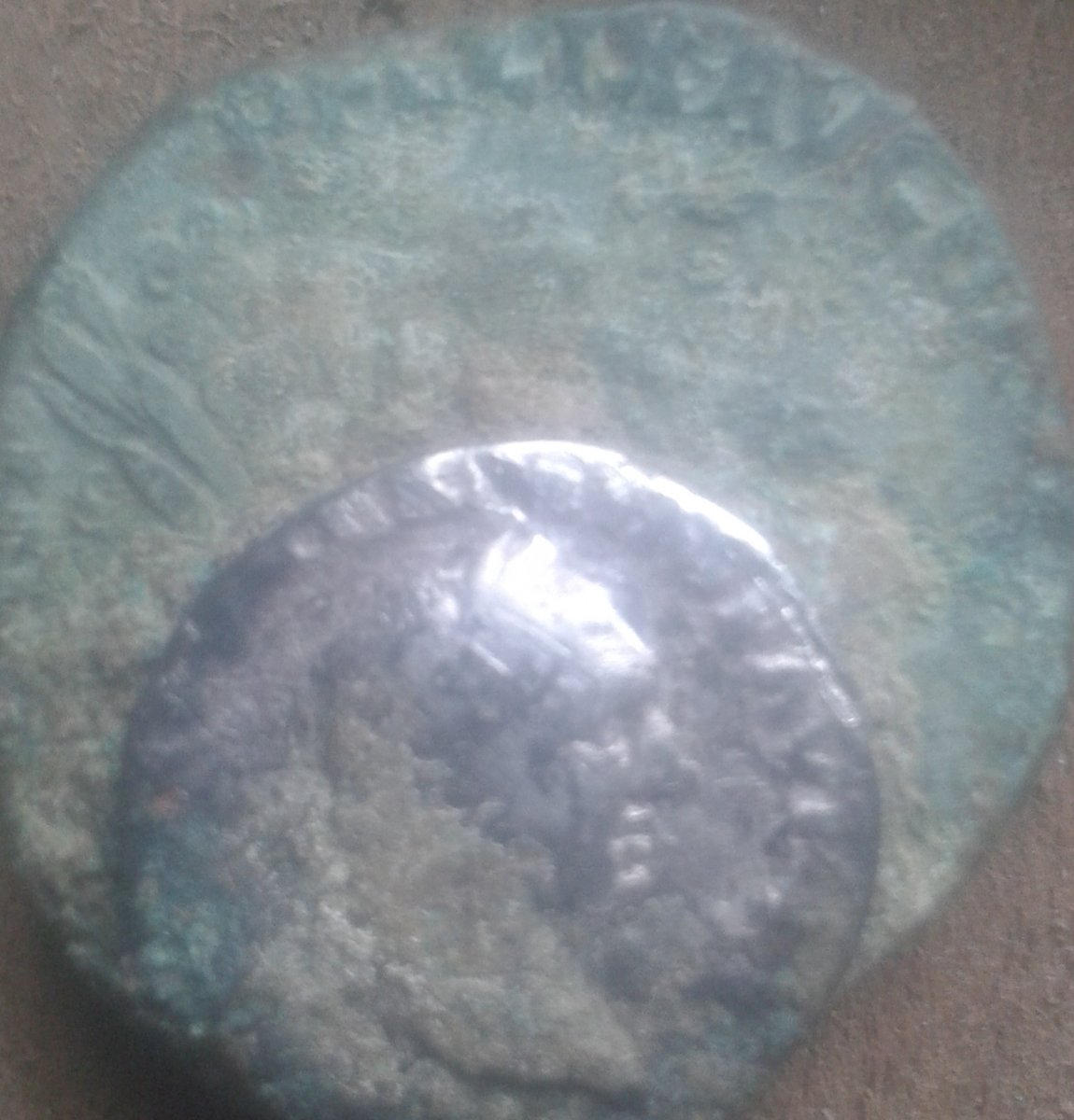 Sestertius-And-Denarius-Stuck-Together-?-Rare-?