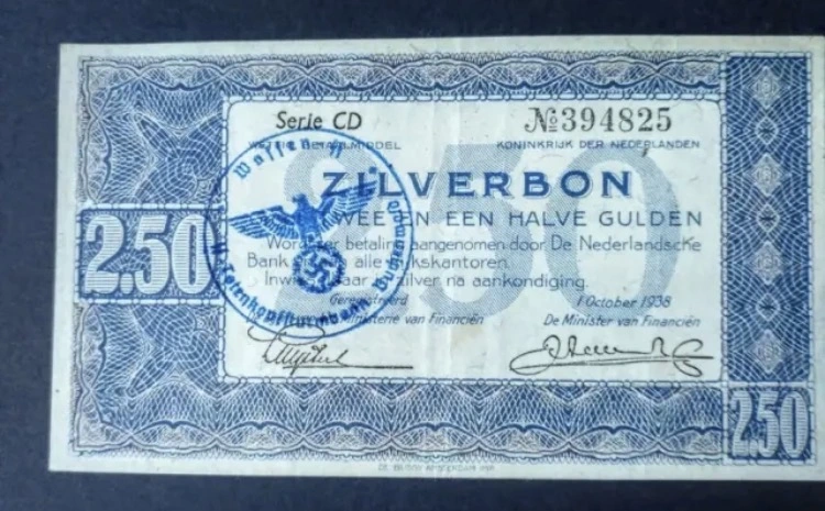 German-Banknotes-With-Waffen-SS-Overprint/Stamp