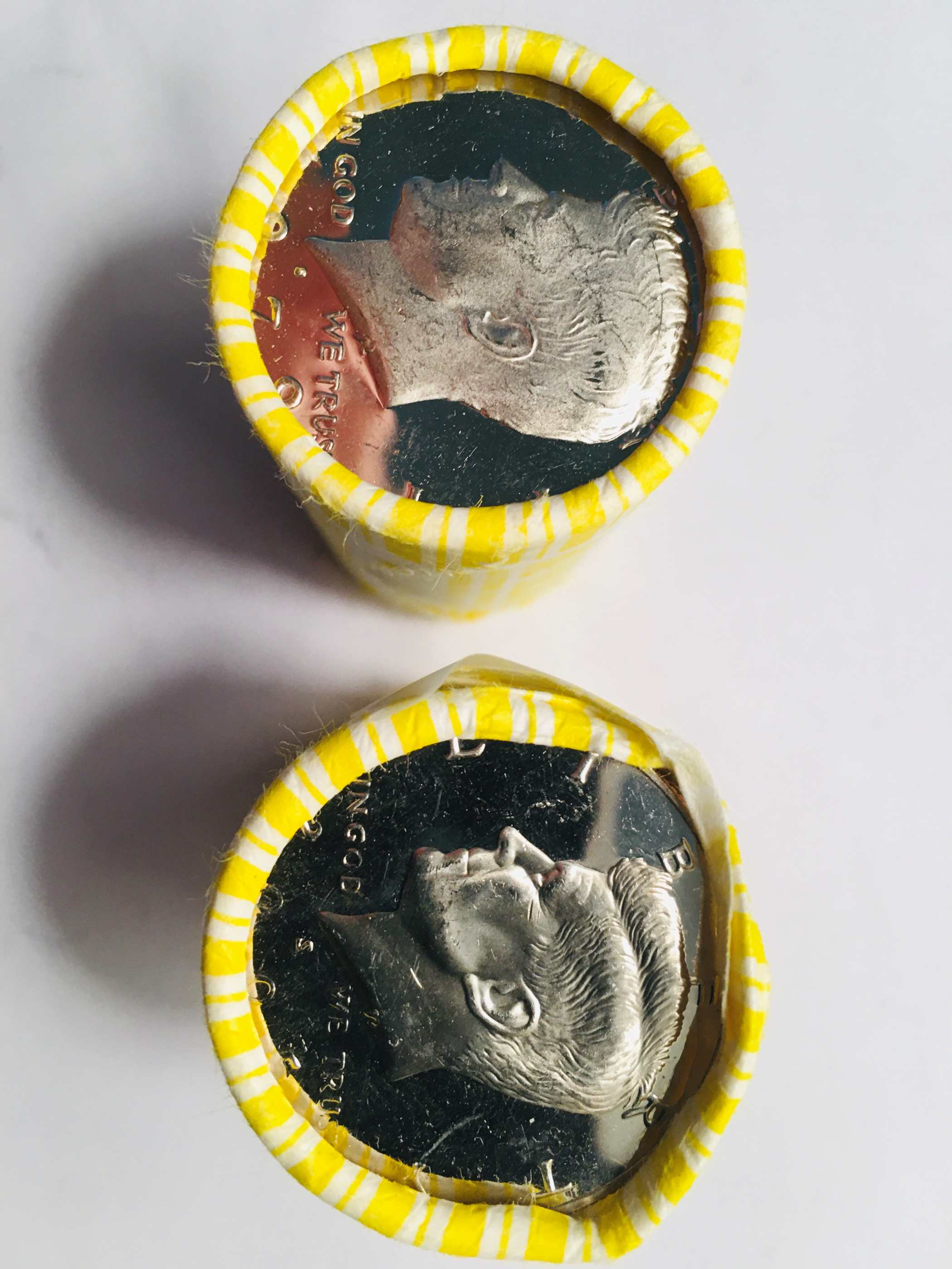 A-Box-Of-Bank-Wrapped-Half-Dollar-Rolls-With-Two-Proof-