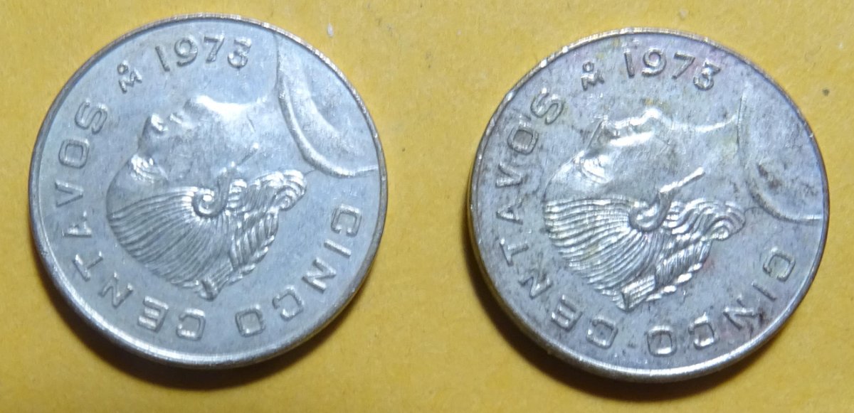 Mexico-1973-5-Centavos-Over-1972?