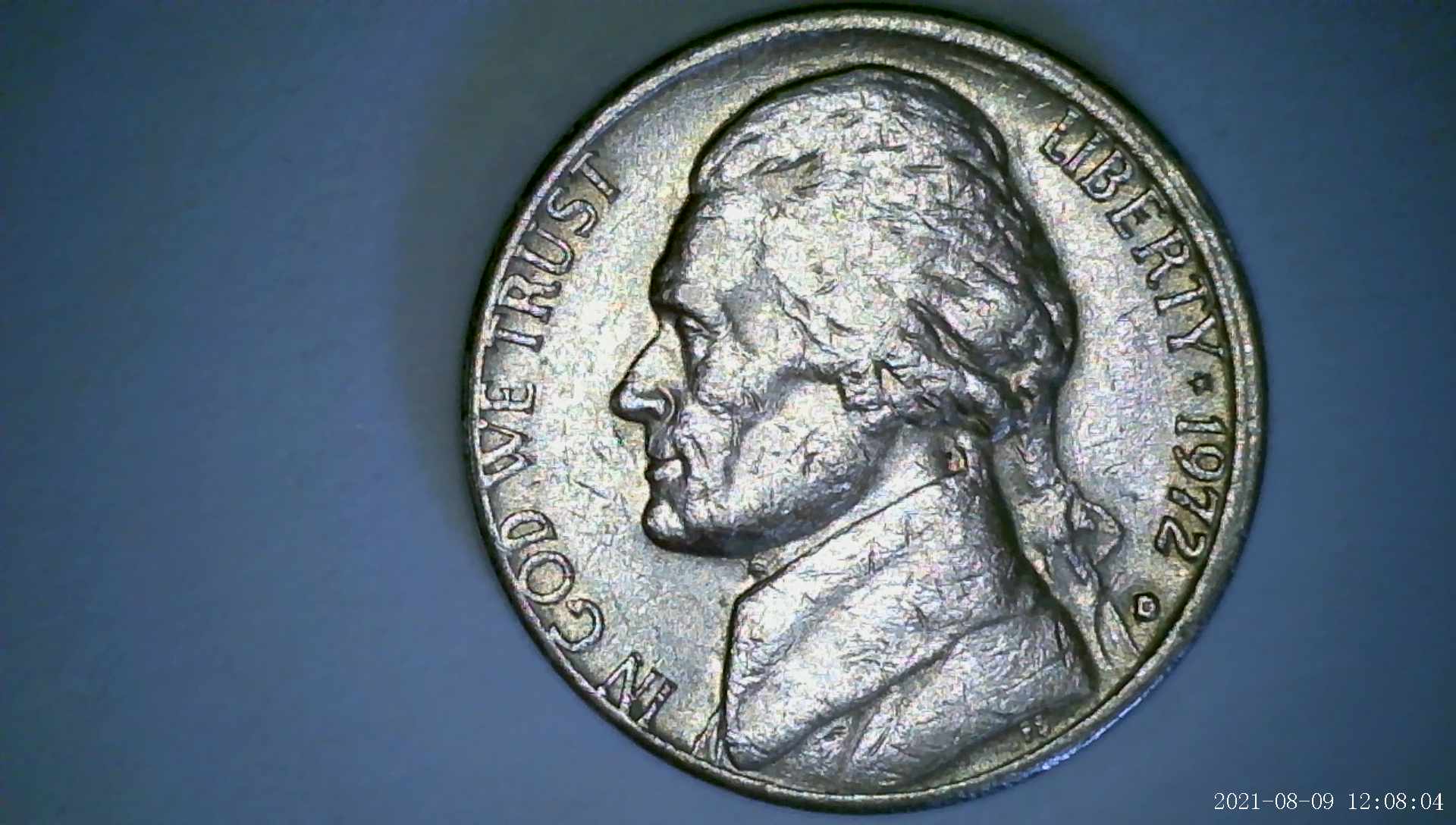 1972-D-Nickel--Is-It-Heavy-MD/Error-Or-Variety-On-Roof?