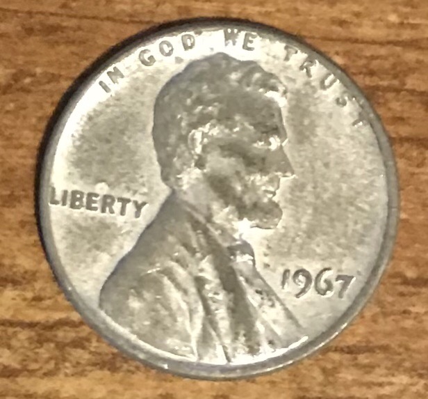 1967-Lincoln-Penny-Silver-In-Color.