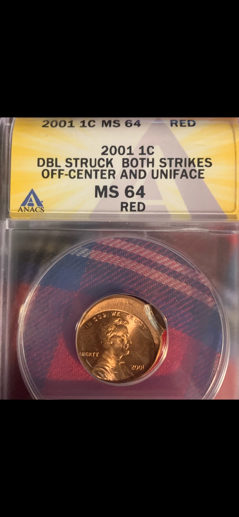 2001-Dbl-Struck-Both-Strikes-Off-Center-And-Uniface-MS-64-Lincoln-Penny-Value?