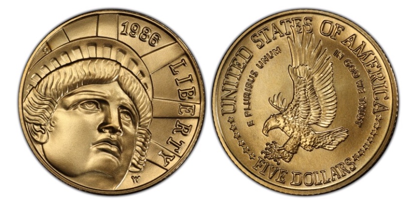 1986-Liberty-Silver-Dollar-And-Half-Dollar-Set...
