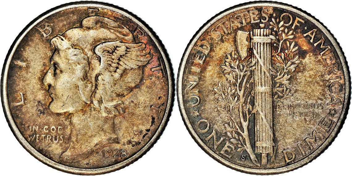 Mercury-Dimes---1928-S-Large-And-Small-'S'-You-Win-Some-You-Lose-Some