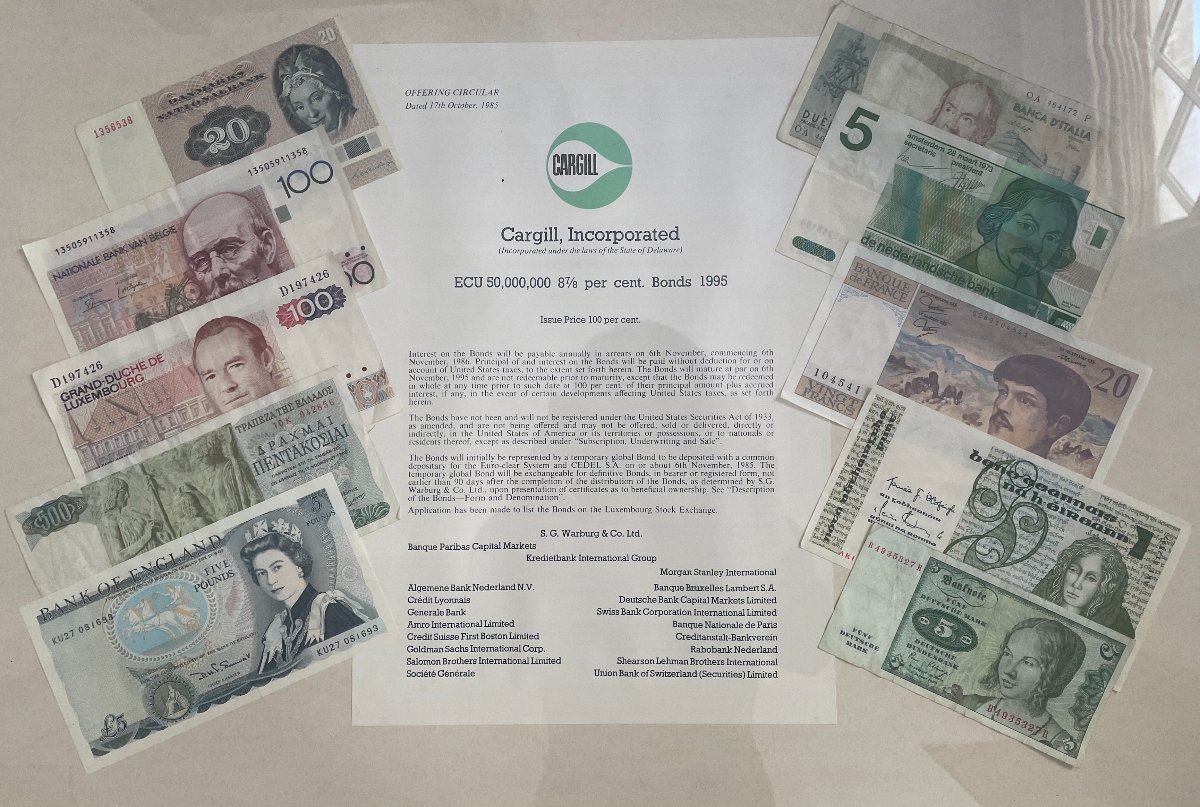 Framed-Pre-Euro-Banknotes-Of-Europe