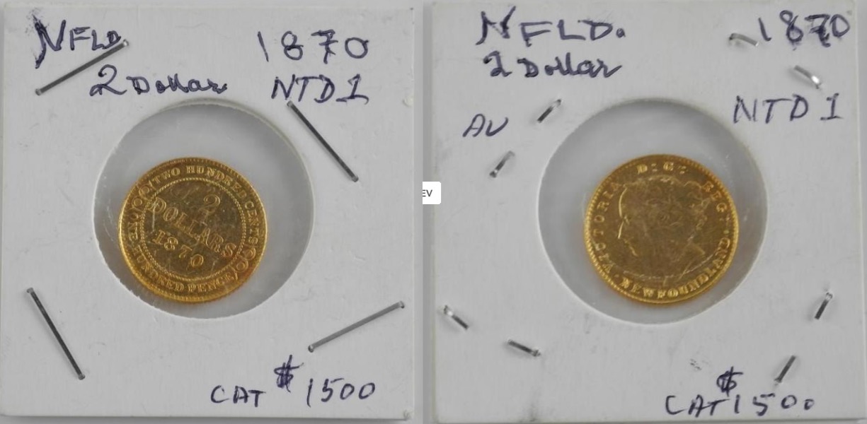 1870-Newfoundland-2-Dollar-Gold