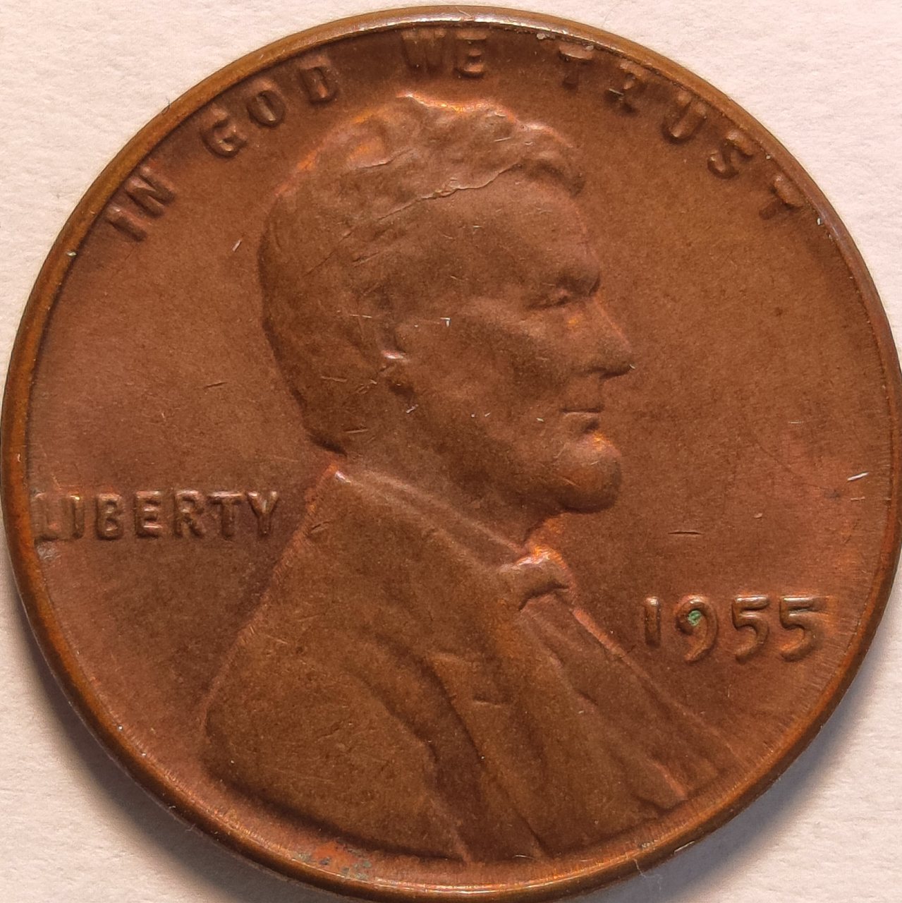 USA-1-Cent-1955:-Why-The-Distorted-Last-5?