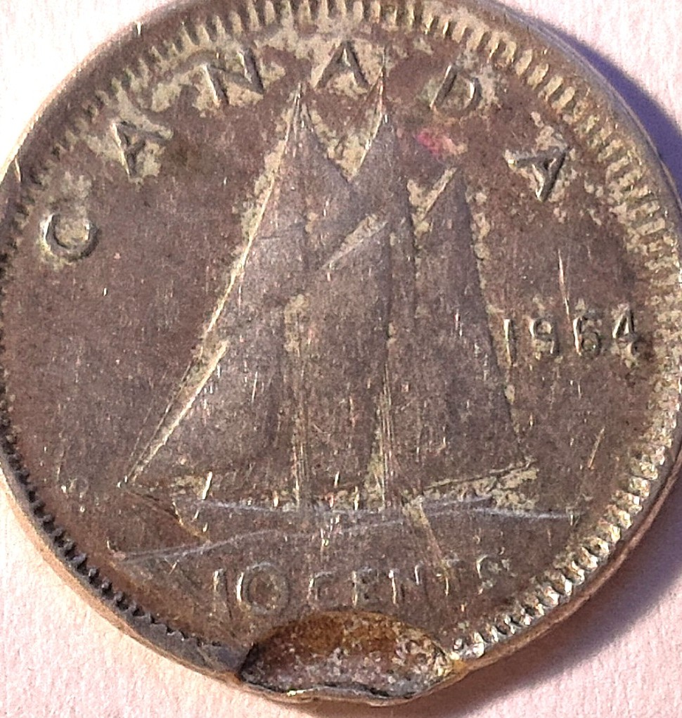 Indent-Strike-On-Canada-10-Cent-1964?