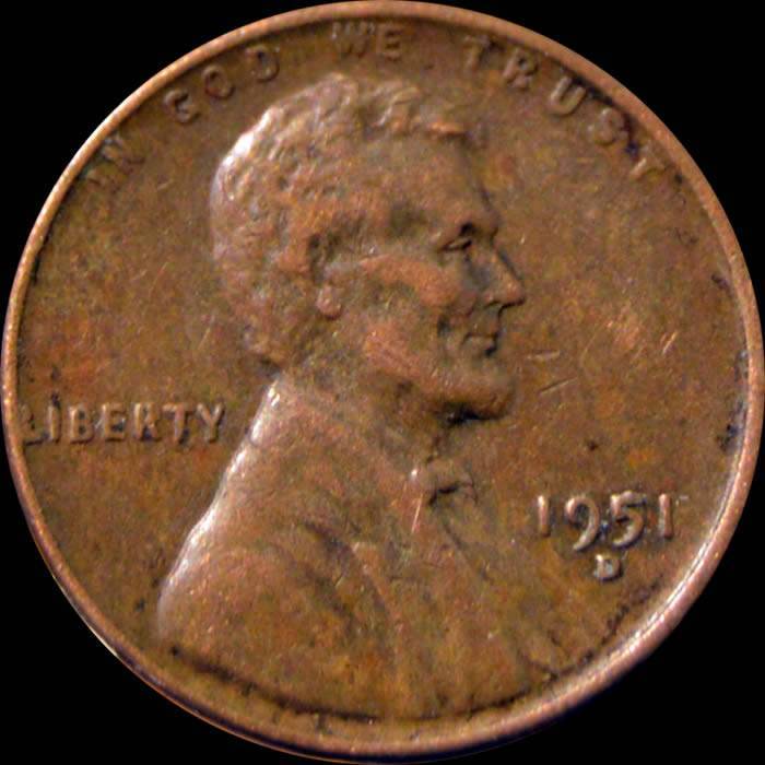 1951-D-Wheat-Cent,-Received-In-Change-This-Week