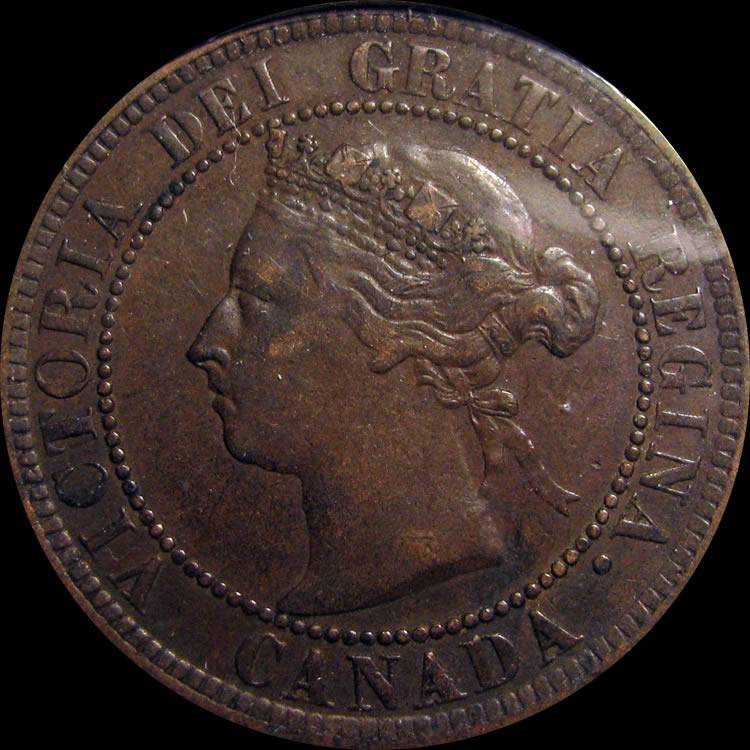 1884-Victoria-Large-Cent-For-Grading