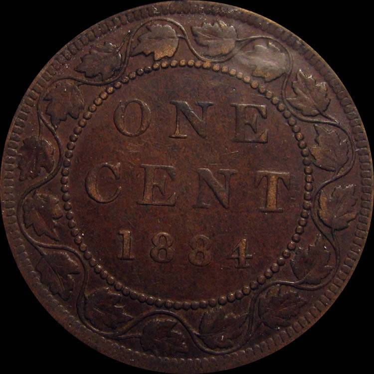 1884-Victoria-Large-Cent-For-Grading
