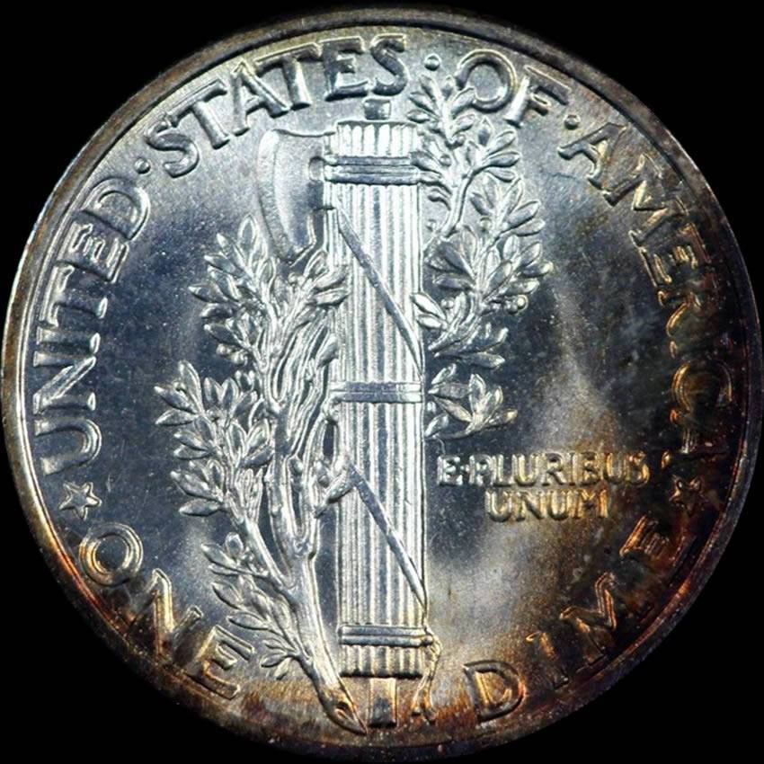 1938-Mercury-Dime,-Toned,-FB?,-For-Grading