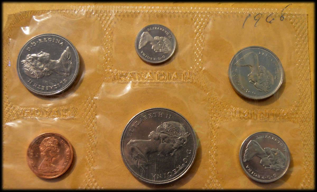 5-Canadian-Mint-Sets.--1968-1971.--Won-For-$14!