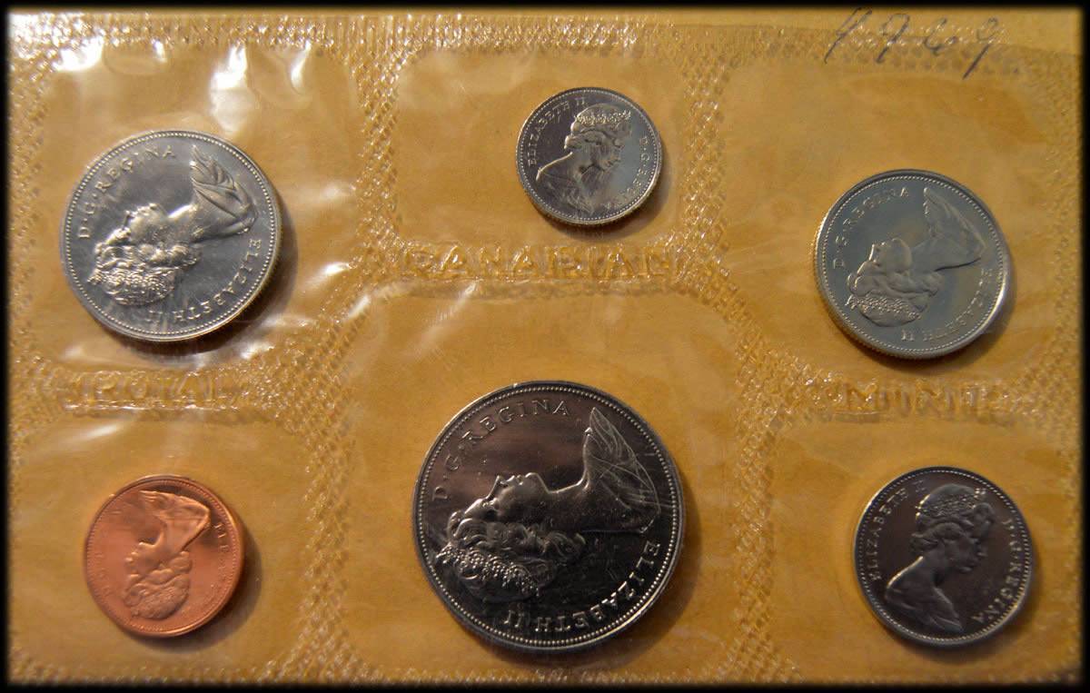 5-Canadian-Mint-Sets.--1968-1971.--Won-For-$14!