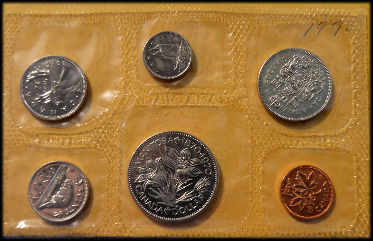 5-Canadian-Mint-Sets.--1968-1971.--Won-For-$14!
