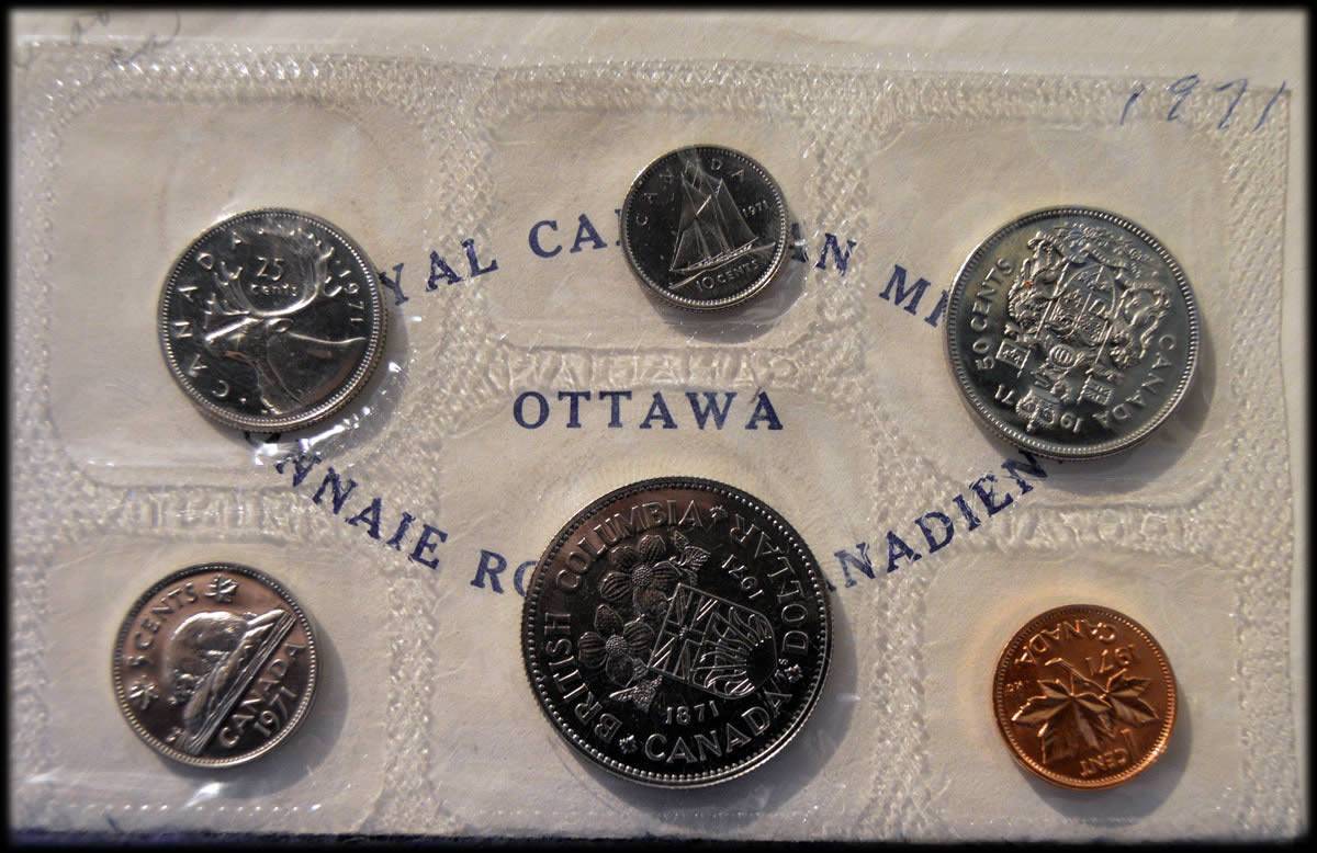 5-Canadian-Mint-Sets.--1968-1971.--Won-For-$14!