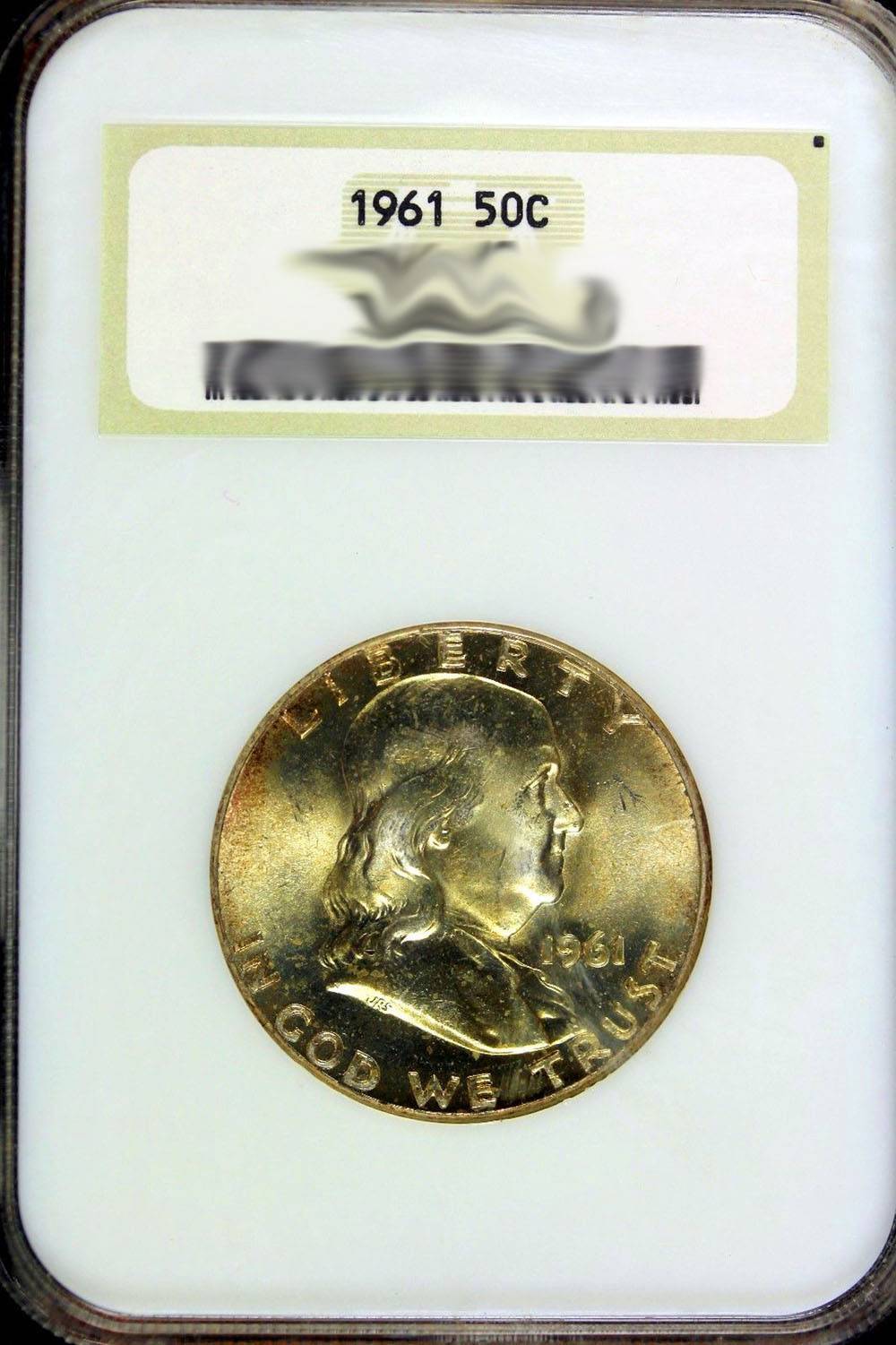 1961-Franklin-Half-Dollar-Guess-The-Grade-Vs.-NGC,-Nice-Toning!