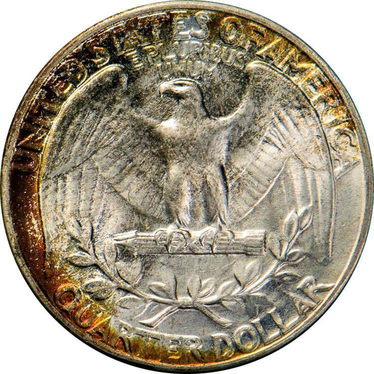 1942-Washington-Quarter-For-Grading,-Raw-Toner,-Nice-Coin