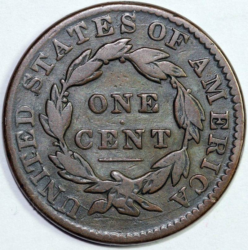 1833-Coronet-Head-Large-Cent-For-Grading