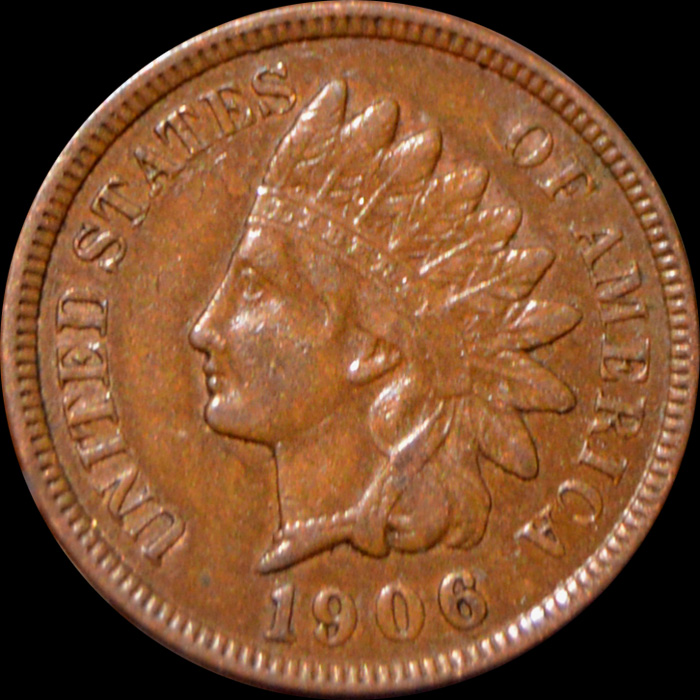 1906-Indian-Head-Cent-For-Grading,-Weird-Reverse-Luster