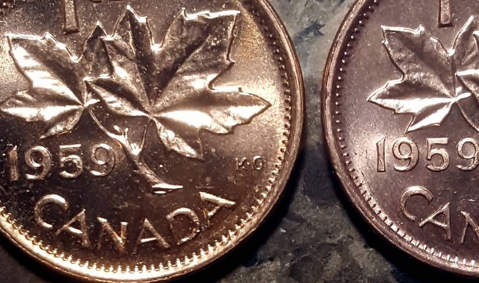 1959-1-Cent-Pointed-5-And-Blunt-5-Varieties!
